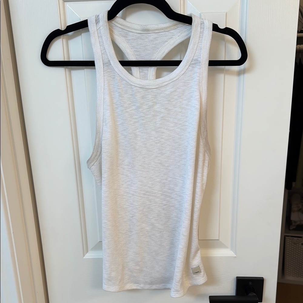 Vuori Ribbed White Tank